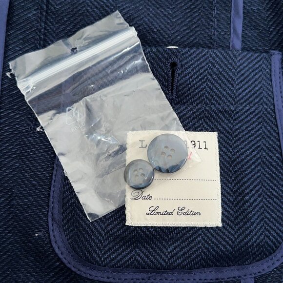 L.B.M. 1911 Tailored Limited Edition Unstructured Herringbone Blazer Men's Size - Picture 12 of 12